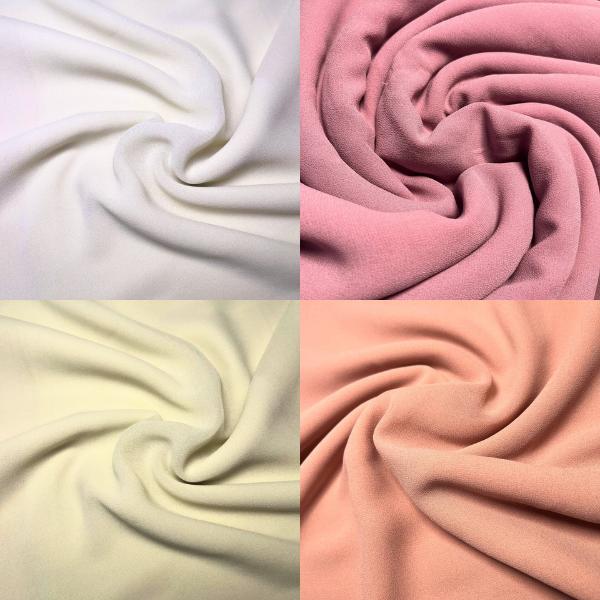 KAMDAR - Open Meter Rose Silk Chiffon Satin Bidang 58" 100% Polyester Kain Viral Lembut Untuk Shawl Dress