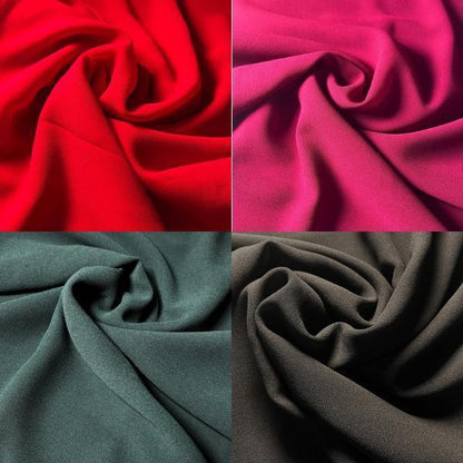 KAMDAR - Open Meter Rose Silk Chiffon Satin Bidang 58" 100% Polyester Kain Viral Lembut Untuk Shawl Dress