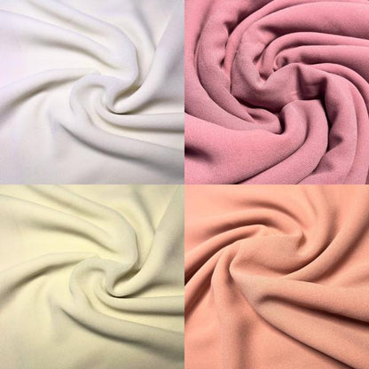 KAMDAR - Open Meter Rose Silk Chiffon Satin Bidang 58" 100% Polyester Kain Viral Lembut Untuk Shawl Dress
