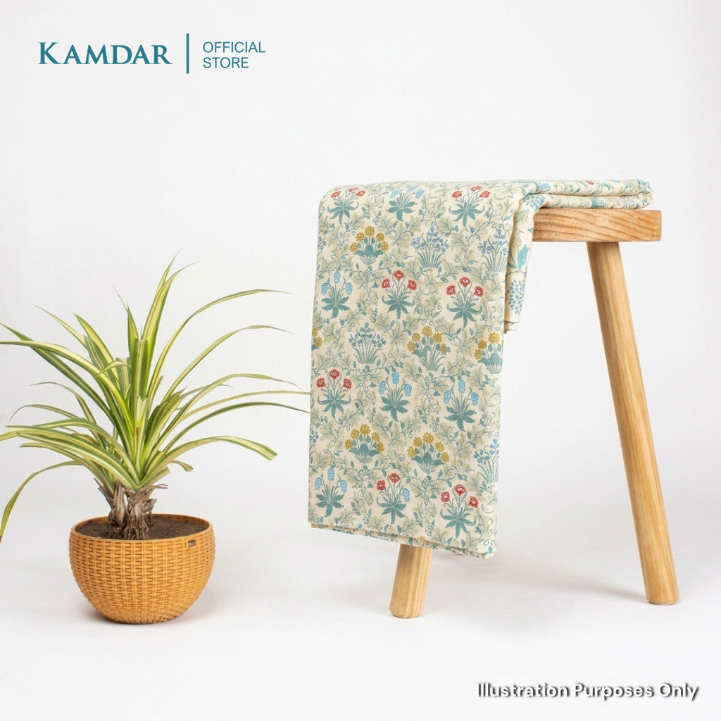 KAMDAR – Rosalina Cotton Poplin Prints Kain Pasang | Corak Bunga Premium | 2M / 4M