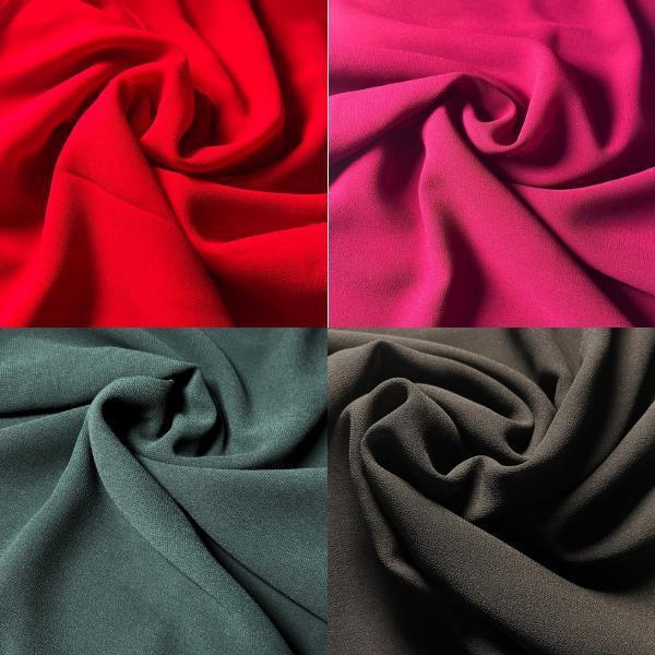 KAMDAR - Open Meter Rose Silk Chiffon Satin Bidang 58" 100% Polyester Kain Viral Lembut Untuk Shawl Dress