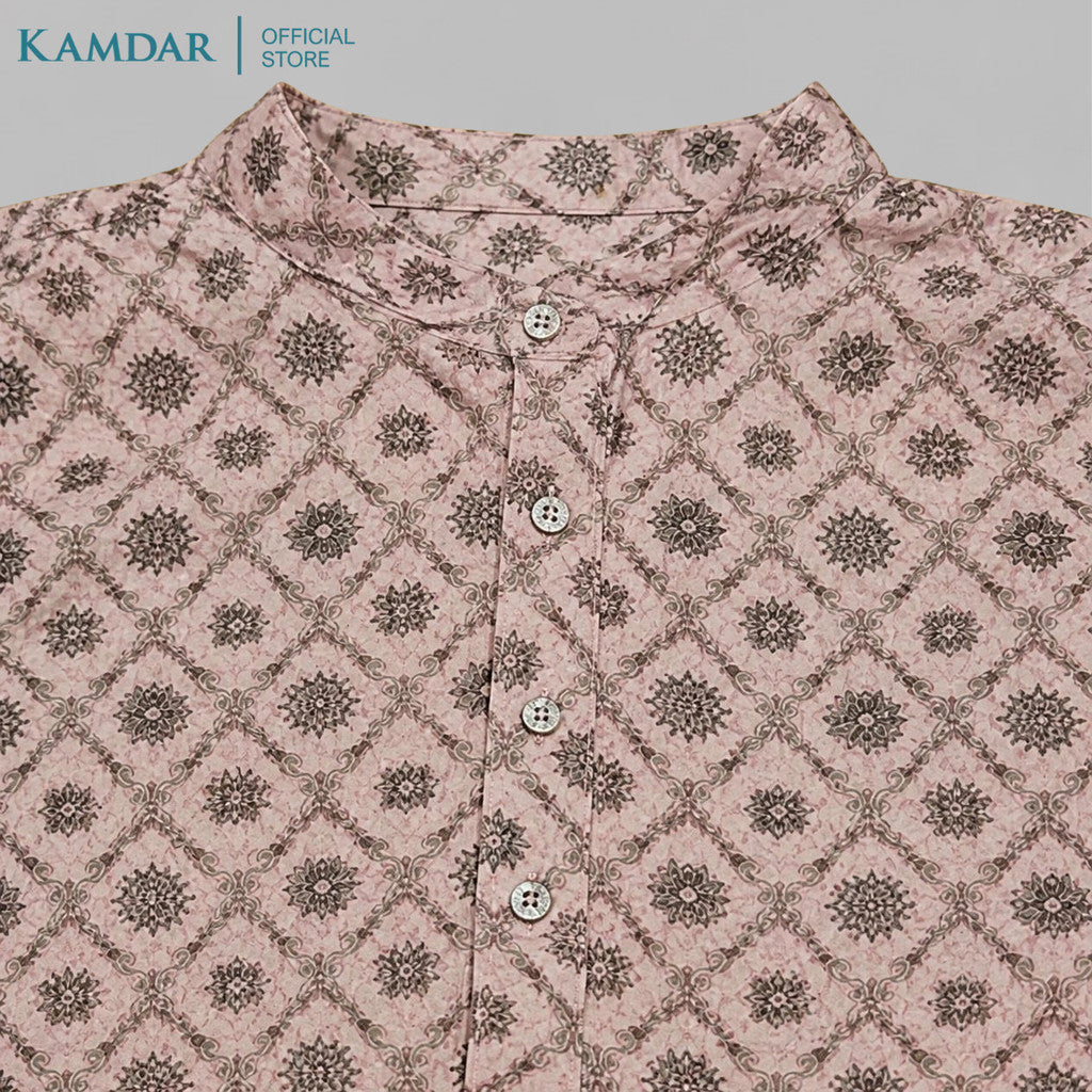 KAMDAR – Baju Kurta Panjang Lelaki Corak Berlian Medallion | Baju Deepavali Bercorak