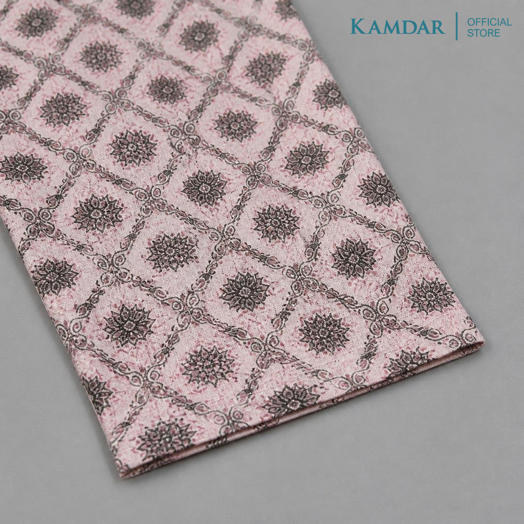 KAMDAR – Baju Kurta Panjang Lelaki Corak Berlian Medallion | Baju Deepavali Bercorak