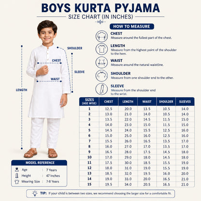 KAMDAR – Arjun Set Kurta Panjang Kanak-Kanak | Baju Etnik Khas Bayi & Kanak-Kanak | Saiz Bawah 1 Tahun–10