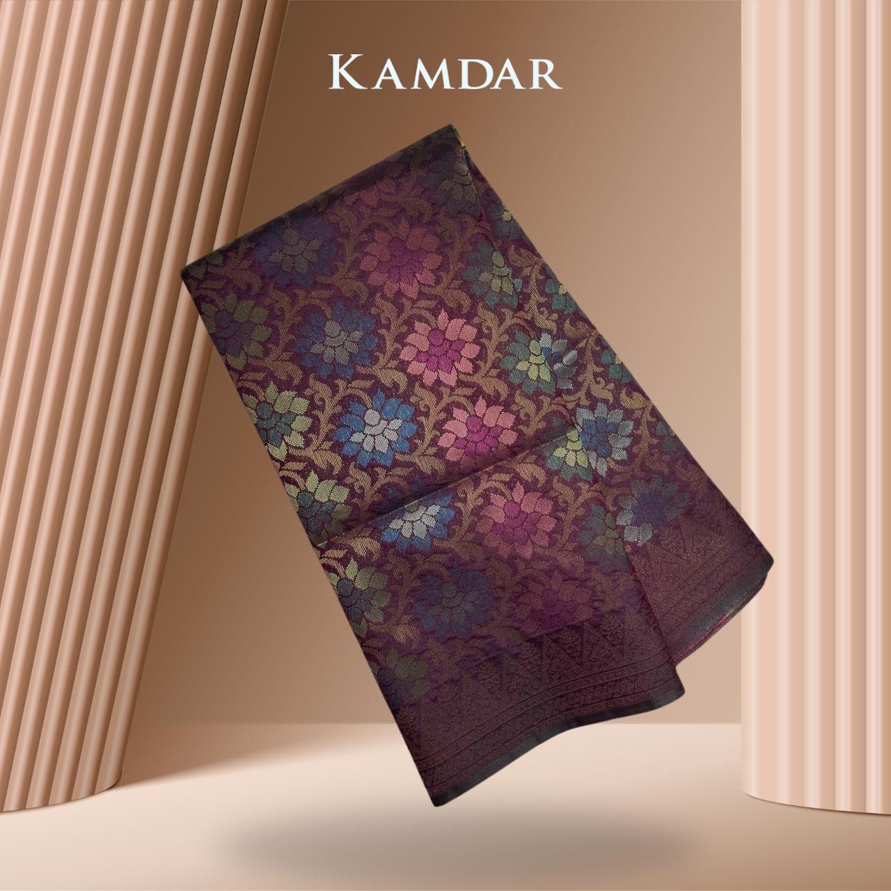 Floral Garden Metallic Songket 44"