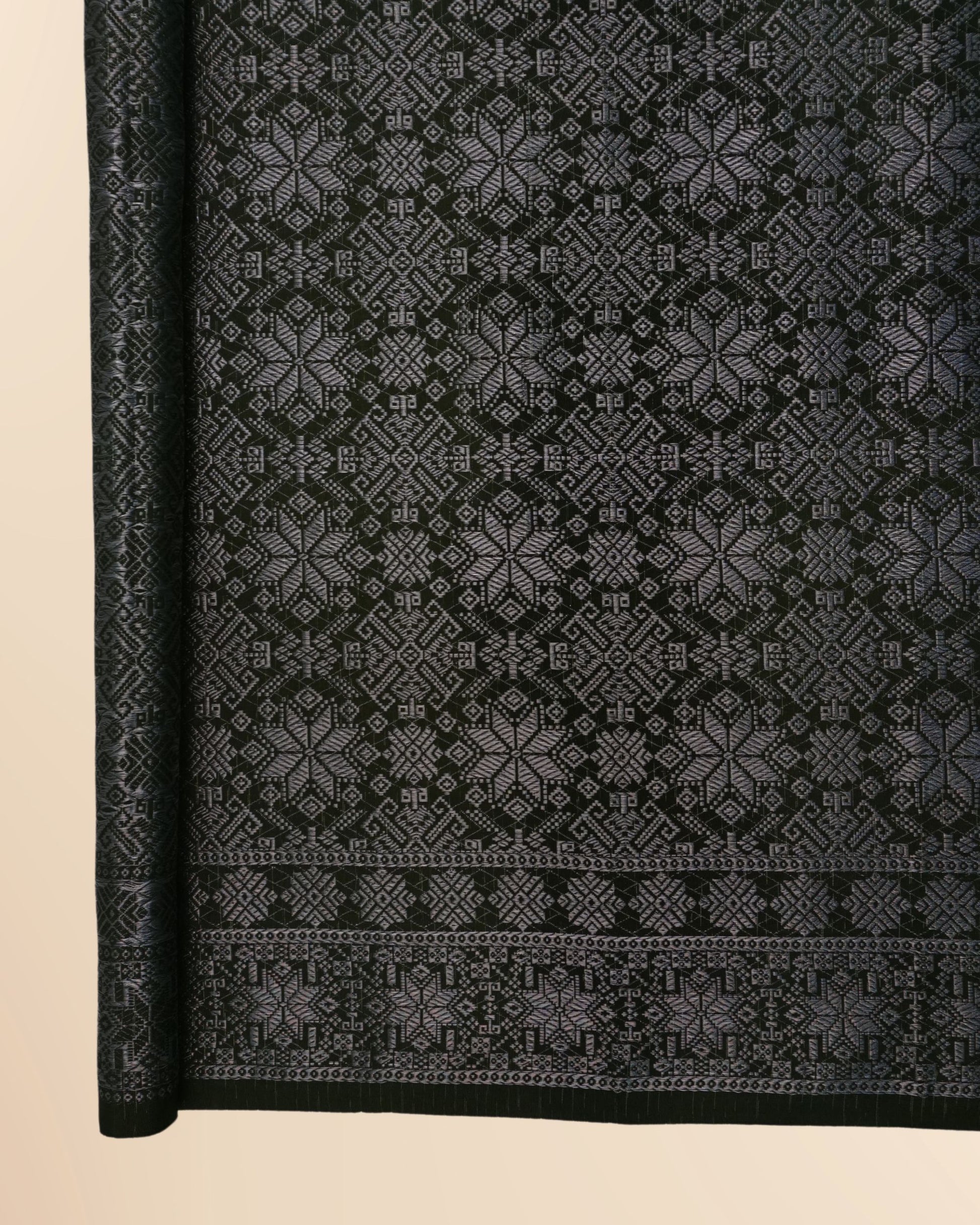 Metallic Silver Songket 44"