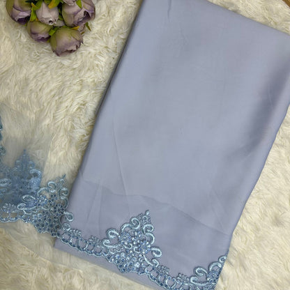 Mix & Match Dull Satin + Border Lace