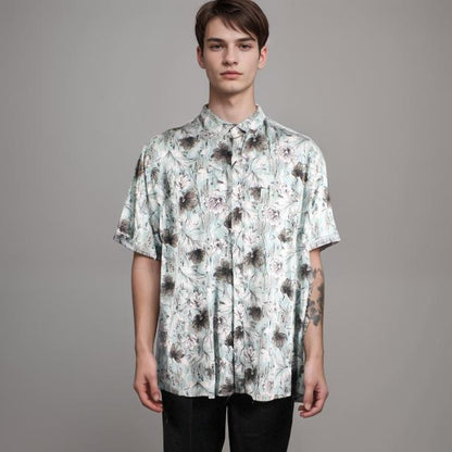 Men Short Sleeve Printed Shirt