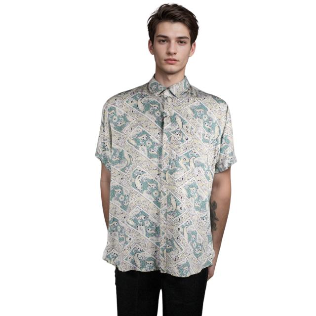 Men Short Sleeve Printed Shirt