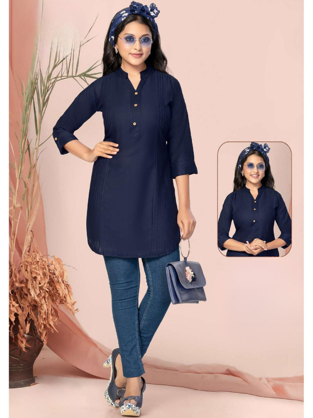 Krishana Heavy Rayon Print with Embroidery Kurti Top