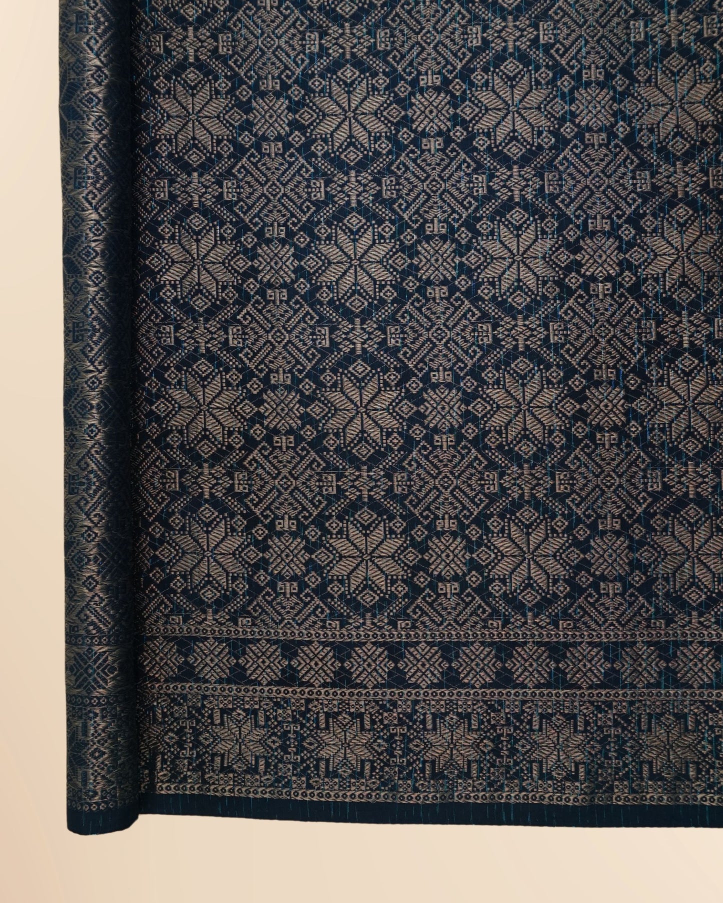 Metallic Silver Songket 44"