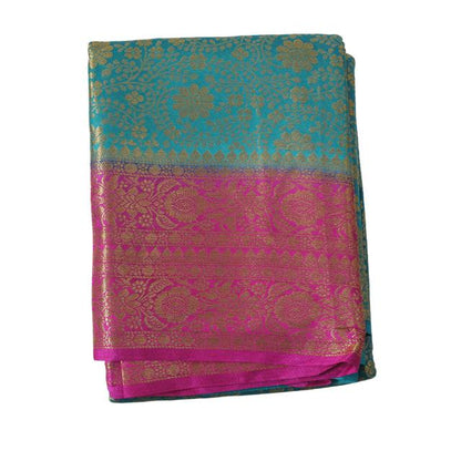 Copper Brocade Saree with Tassel