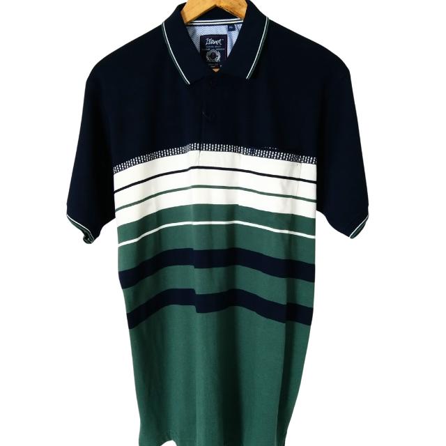 Men's Stripe Collar T-Shirt