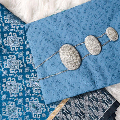 SET KAIN COTTON EYELET DAN MATCHING SONGKET