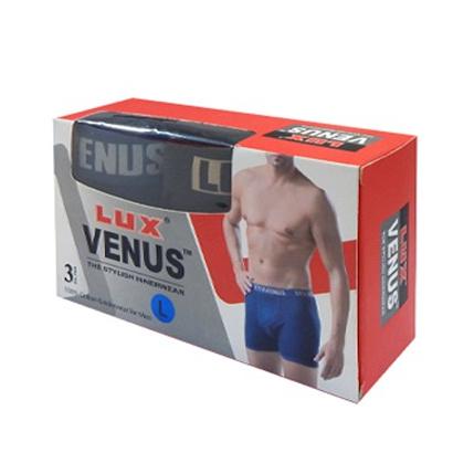 Lux Venus Men Cotton Boxer Briefs 3 Pieces/Pack