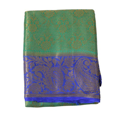 Copper Brocade Saree with Tassel