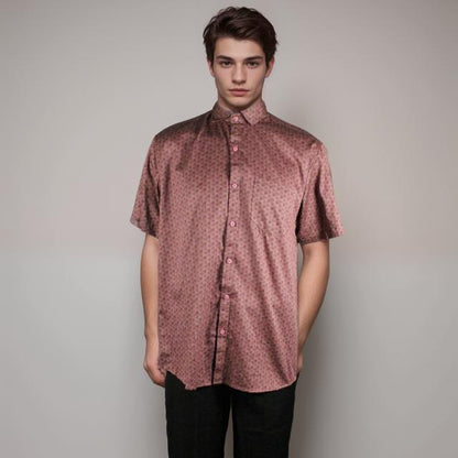 Men Short Sleeve Printed Shirt