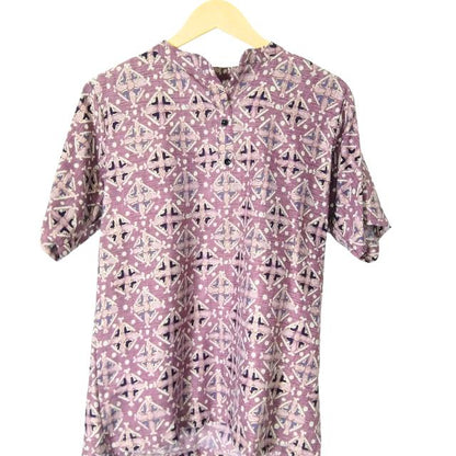 KAMDAR Printed Kurti/Top With Mandarin Collar 3 Button for Women (M-3XL) Plus Sizes Gaya Kasual Lengan Trendy &amp; Selesa Kurti Murah