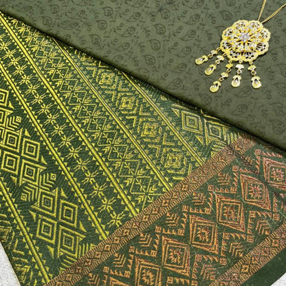 Jalur Songket with Mix Cotton Embroidery Combo Set