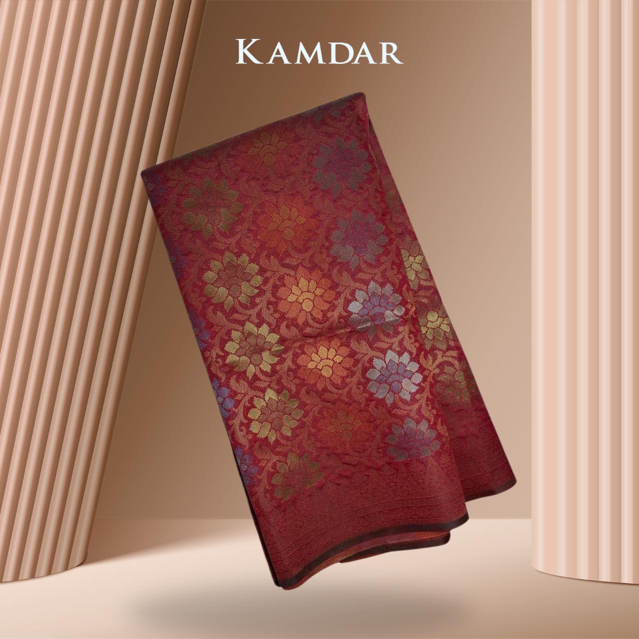 Floral Garden Metallic Songket 44"