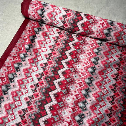 Tafetta Meena Butti and Ikkat Jacquard Combo Set
