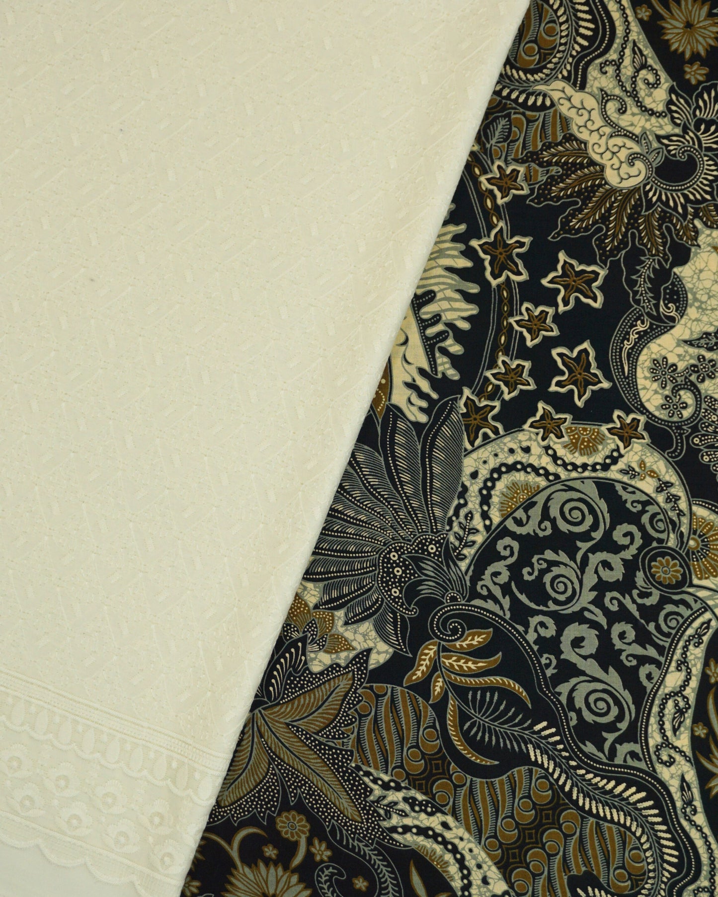 Embun Dewi Nusantara Batik with Cotton Satin Embroidery  44"