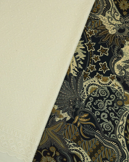 Embun Dewi Nusantara Batik with Cotton Satin Embroidery  44"