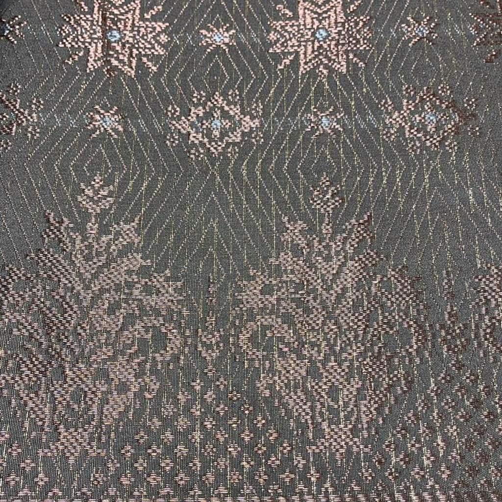Triangle Border Songket with Mix Cotton Embroidery Combo Set