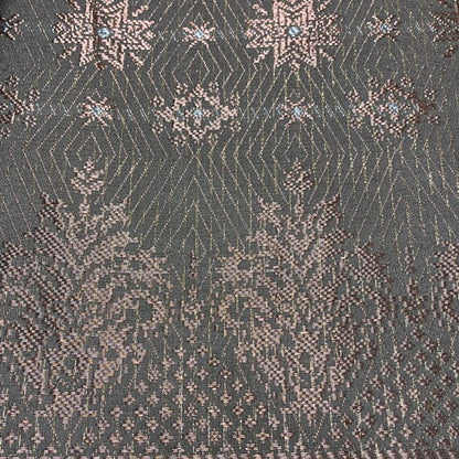Triangle Border Songket with Mix Cotton Embroidery Combo Set