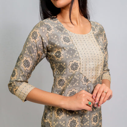 KAMDAR Rupali Kurti dengan Seluar Set 2-dalam-1 Sedia untuk Wanita (S - 3XL) Set Pallazo Pakaian Kuil Ketibaan Baru Pakaian Tradisional yang Cantik &amp; Bergaya Pakaian Fesyen Deepavali