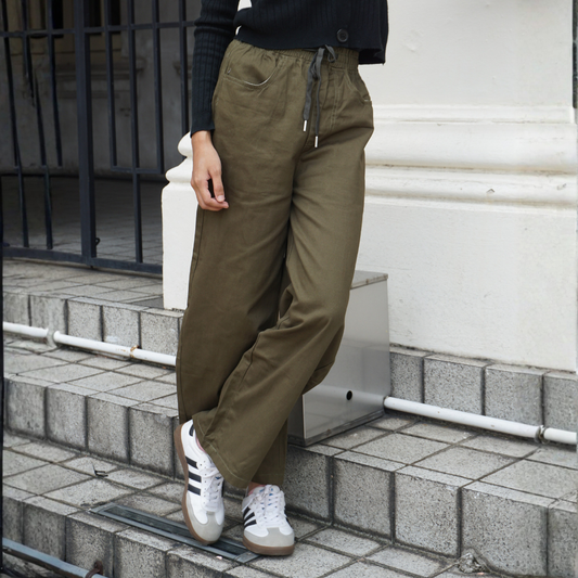 Ladies Pants with Elastic Waistband