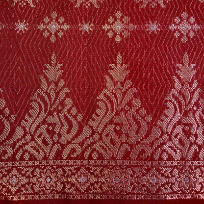 Triangle Border Songket with Mix Cotton Embroidery Combo Set