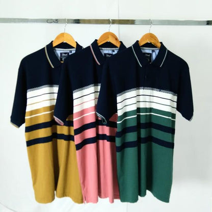 Men's Stripe Collar T-Shirt