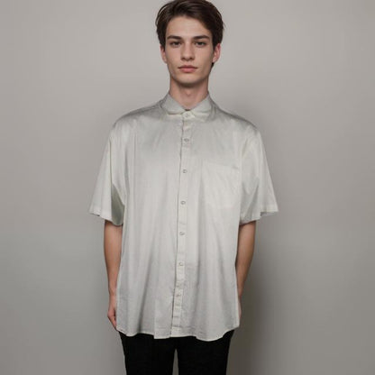 Men Short Sleeve Plain Shirt