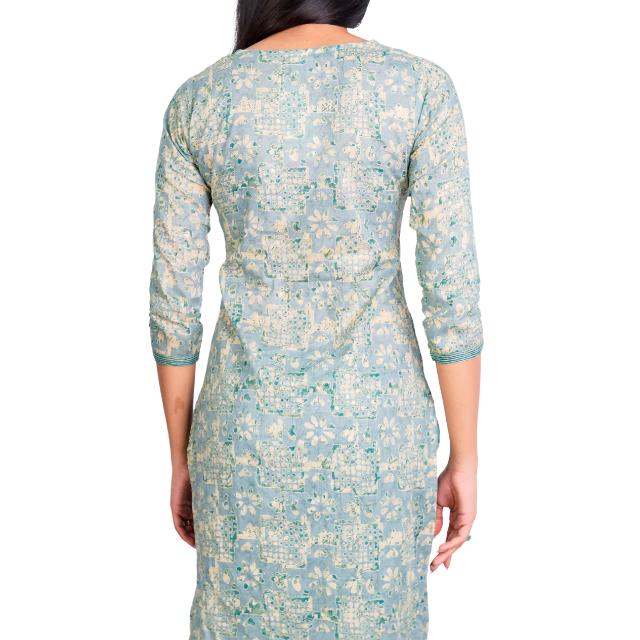 KAMDAR Sima Cotton Sulam Kurti dengan Seluar Readymade Set 2-in-1 untuk Wanita (S - 3XL) Plus Size Set Pallazo Ketibaan Baru Cantik &amp; Trendi Lengan Pakaian Tradisional Fesyen Deepavali