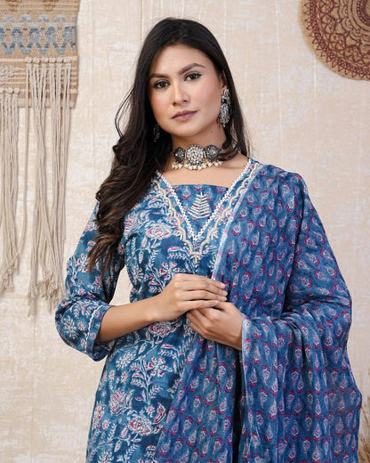 Naina Cotton Kurti Set with Dupatta