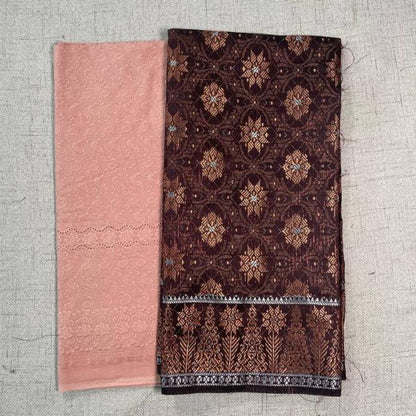 Pastel Cotton Cambric 40S with Metallic Songket Combo Set