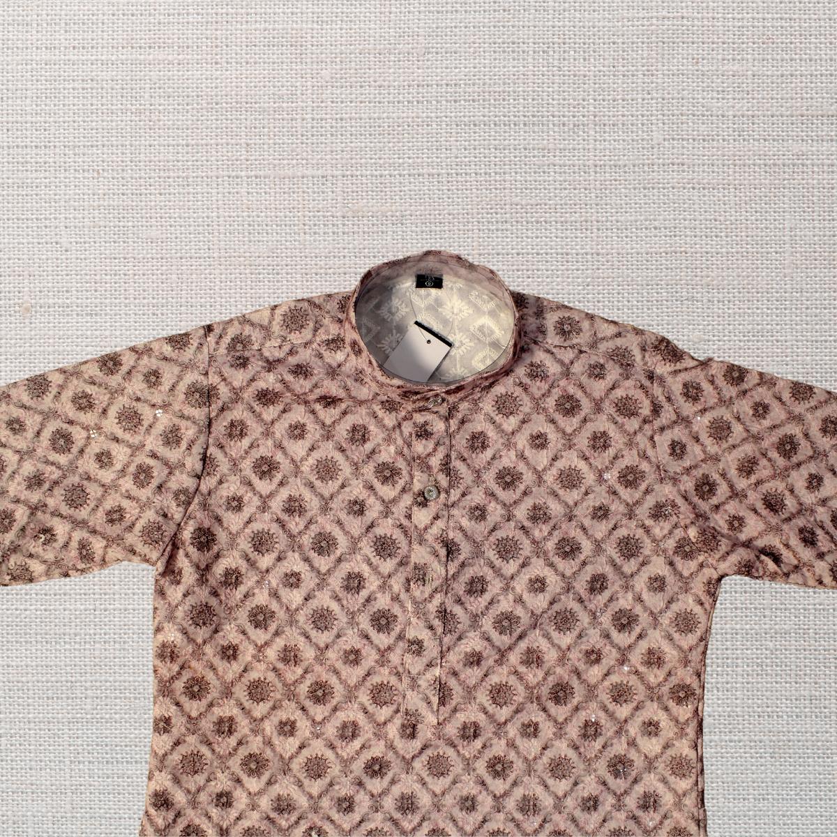 KAMDAR Jehan Kurta Set Kurta Kanak-kanak dengan Seluar Kurta Etnik Piyama untuk Kanak-kanak Lelaki, Pakaian Etnik India Mampu Milik Katun Kurta Budak Murah Fesyen Baju Deepavali