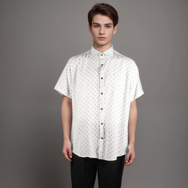 Men Short Sleeve Printed Shirt