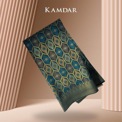 Honeycomb Metallic Songket 44"