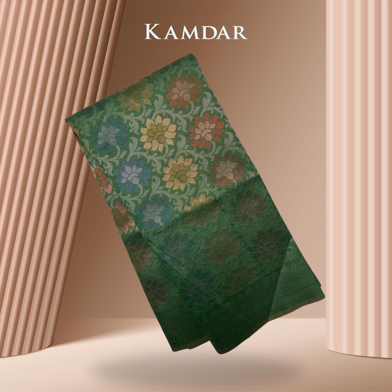 Floral Garden Metallic Songket 44"
