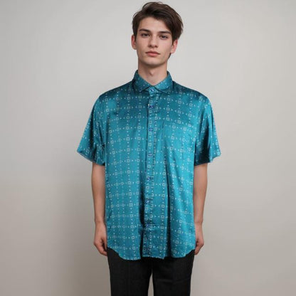 Men Short Sleeve Printed Shirt